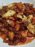 Ayam kecap & sayur kol tumis sat set