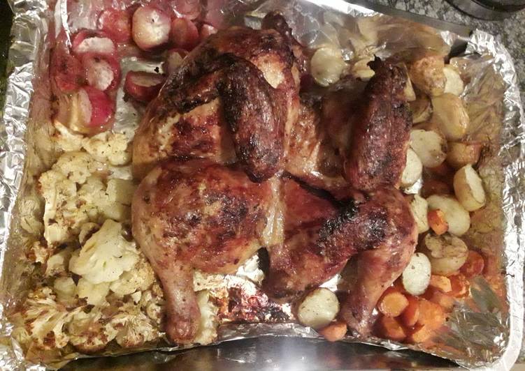 Recipe of Quick BBQ Roast chicken with veggies