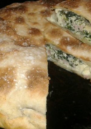Una foto de Tarta fácil de espinaca, jamón y ricota