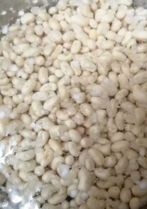 صورة لوصفة لوبيا ناشفة 🫘 وبطاطس 🥔
