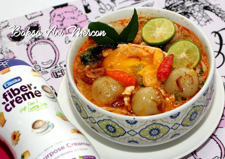 Resep Bakso Aci Mercon, Enak Banget