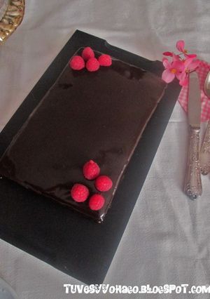 Foto principal de Tarta de chocolate y frambuesas