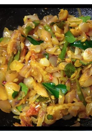 A picture of Dry fish thokku.