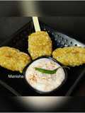 Tapioca pearls Seekh Kebabs
