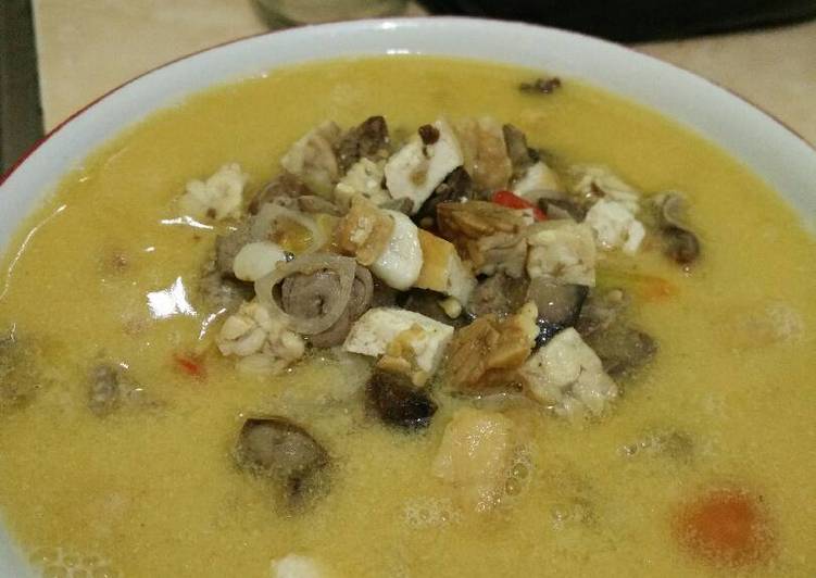 Sayur tempe ati ampela dan tahu