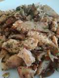 Setas concha con pescaito al ajito