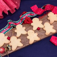 Gingerbread Man shortbread cookies A picture of Gingerbread Man shortbread cookies.