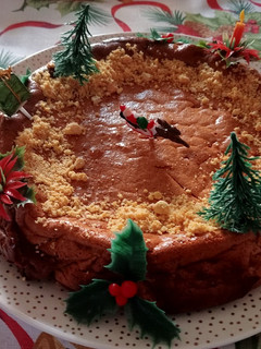Una foto de Tarta de turrón y queso