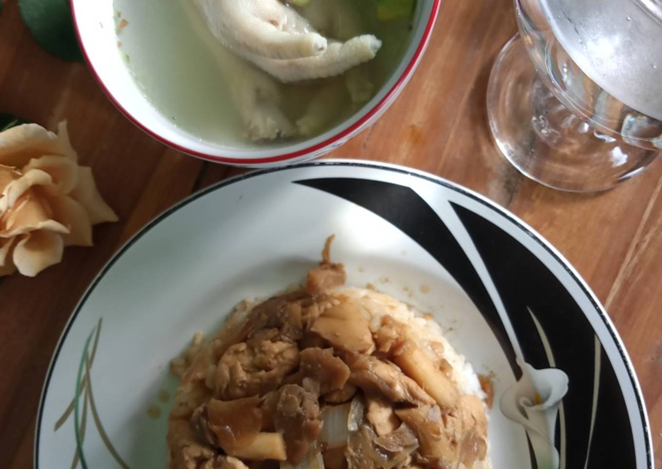 Nasi Tim Ayam Jamur