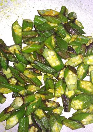A picture of Bhindi fry.