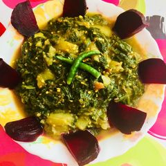Mix veg. Palak A picture of Mix veg. Palak.