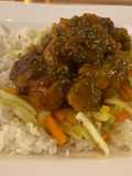 Pollo oriental a la naranja