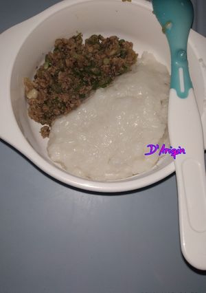 Foto resep Bubur Gurih plus tumis 3* (MPASI 9 bulan)