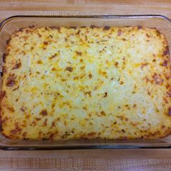 A picture of Lee's Southern Hashbrown Casserole.