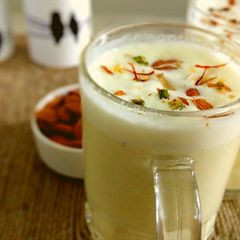 A picture of Kesar Milk Badam.