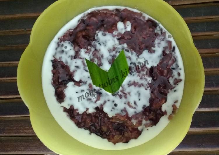 Bubur ketan hitam (metode 5-30-7)