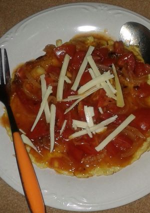 Foto resep Fuyung hai topping tomat