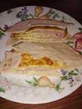 Ham and cheese 🧀 omlet in pita bread 🍞🍞🍞