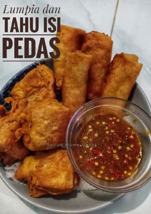 Foto resep Lumpia dan tahu isi pedas