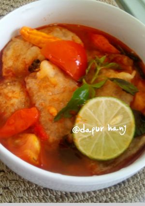 Foto resep Asem asem tahu kulit kuah kemangi