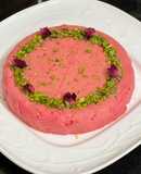 Ice cream Sandesh Cake { Rose Flavor }
