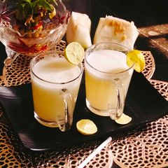 A picture of White pumpkin juice 😋Ash gourd.
