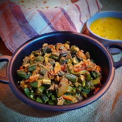 A picture of Masala bhindi.
