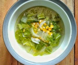 Masakan Unik Bening Sawi Putih dan Jagung Sedap Nikmat