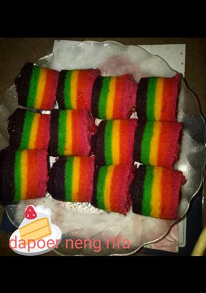 Foto resep Rainbow roll cake