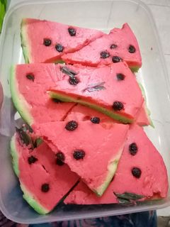 Foto resep Kue lumpur kentang berbentuk semangka