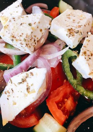 Hình của món 💚 Greek Salad - Salad Hy Lạp (Vegetarian).