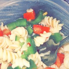 A picture of 3 Step- Italian Dressing & Bell Pepper Summer Pasta Dish.