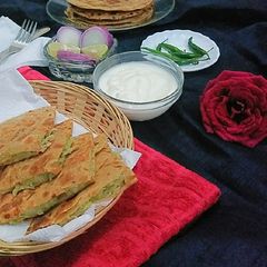 Stuffed paneer paratha A picture of Stuffed paneer paratha.