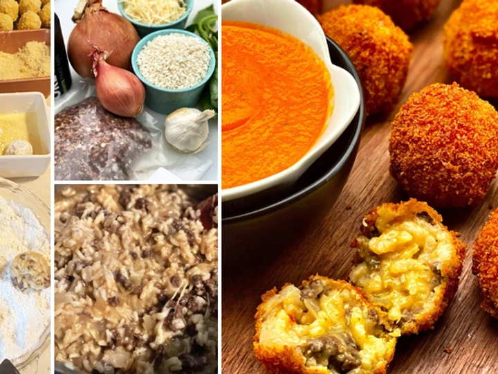 Easy Steps to Prepare Arancini with Wagyu Beef Sweet Italian Sausage and Cheese the So Delicious Perfect