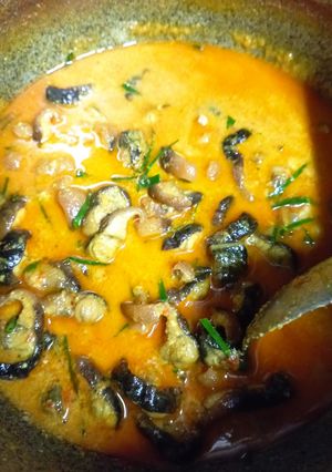 A picture of Southern Thai Spicy Eel Curry (Gaeng Phed Pla Lai).