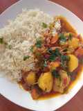 Rice with spiced waru