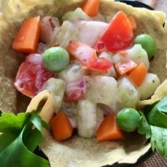 A picture of Masala Papad Salad.