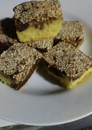 Foto resep Cake marmer wijen