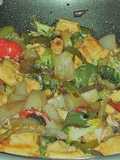 Salteado de pollo y calabazacaramelizada