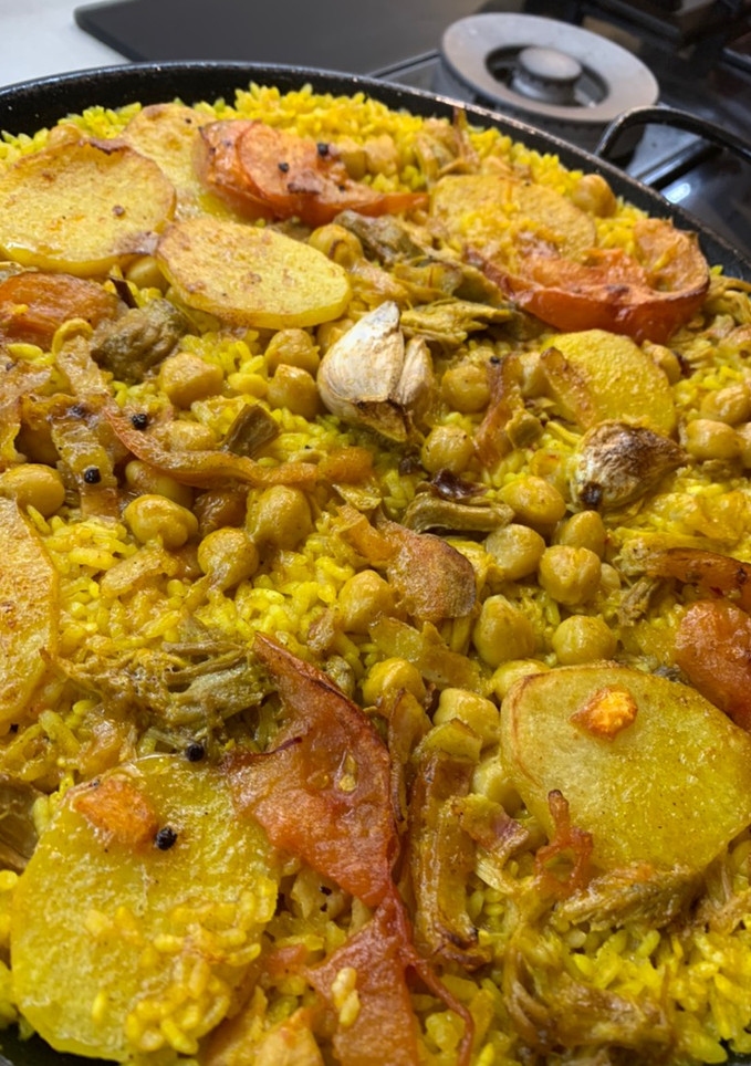 Una foto de Arroz al horno de cocido