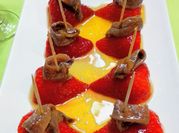 Una foto de canapé de anchoas