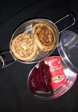 A picture of Pinwheel Aloo Paratha for Kids.