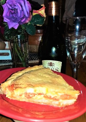Una foto de Tarta de tomate y huevo (receta de mi madre) con harina 000