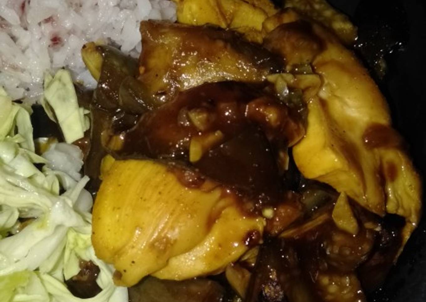 Terong ayam saus tiram diet
