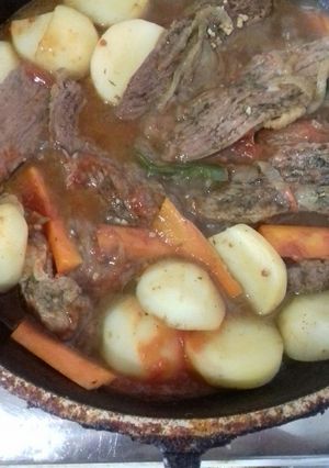 Una foto de Churrasco a la cacerola