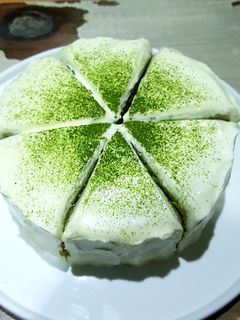 抹茶蜂蜜戚風蛋糕 的食譜成品照片