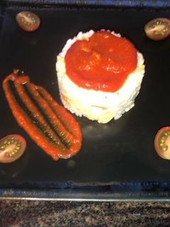 Una foto de Arroz tres delicias porque son tres
