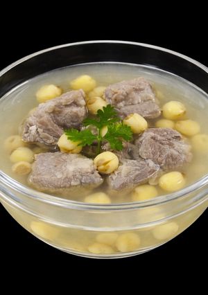 Hình của món SP.0955 - Sườn Heo Tiềm Hạt Sen.