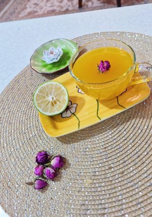 عکسی از دستور دمنوش زنجبیل و لیمو ترش🫚🍋‍🟩