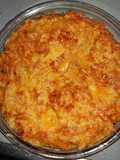 Macarrones con sofrito y gratinados al microondas
